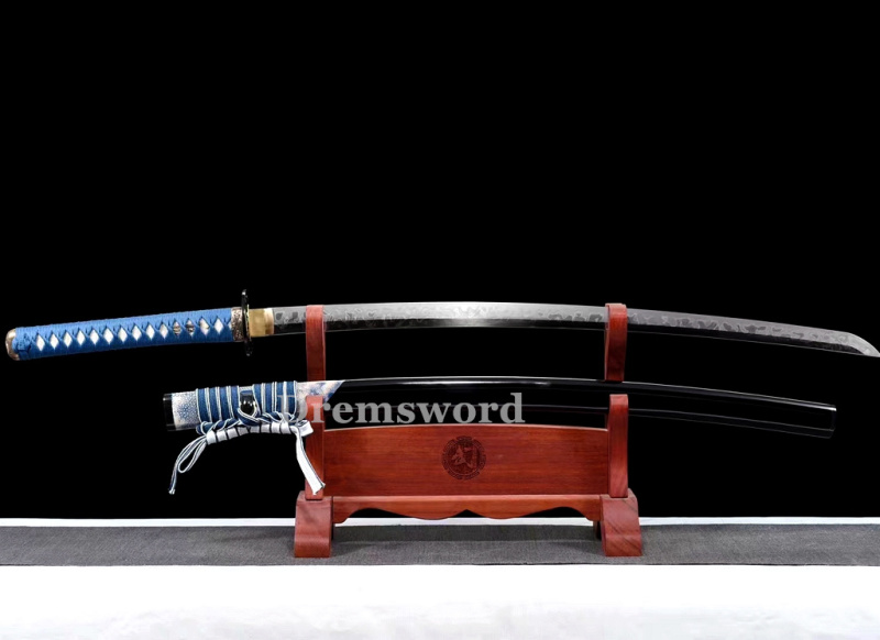 High Quality Clay tempered T10 Steel Japanese Samurai Katana Sword Real hamon full tang battle ready sharp Drem6208