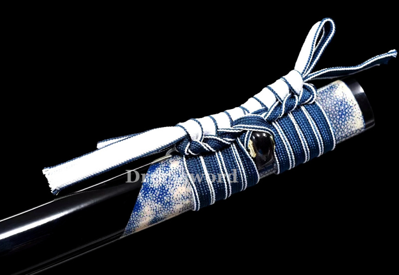 High Quality Clay tempered T10 Steel Japanese Samurai Katana Sword Real hamon full tang battle ready sharp Drem6208