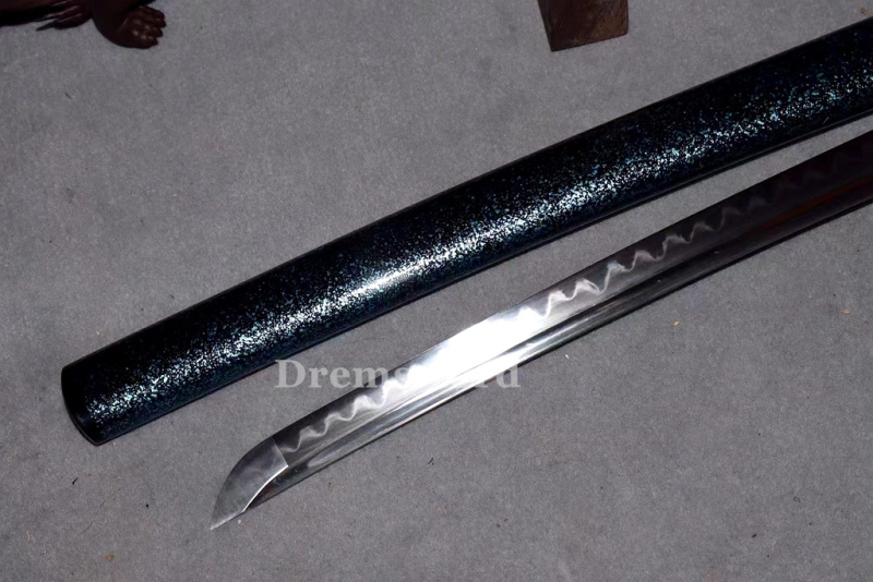 High Quality Clay tempered T10 Steel Japanese Samurai Katana Sword Real hamon full tang battle ready sharp.Drem6205