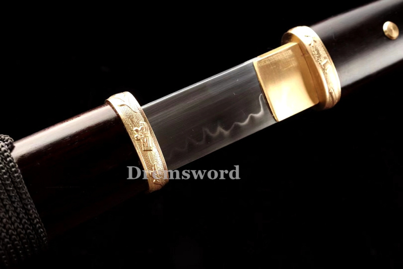 High quality Clay tempered T10 steel tanto Chinese tang dynasty dao Shirasaya sword full tang sharp Drem6209