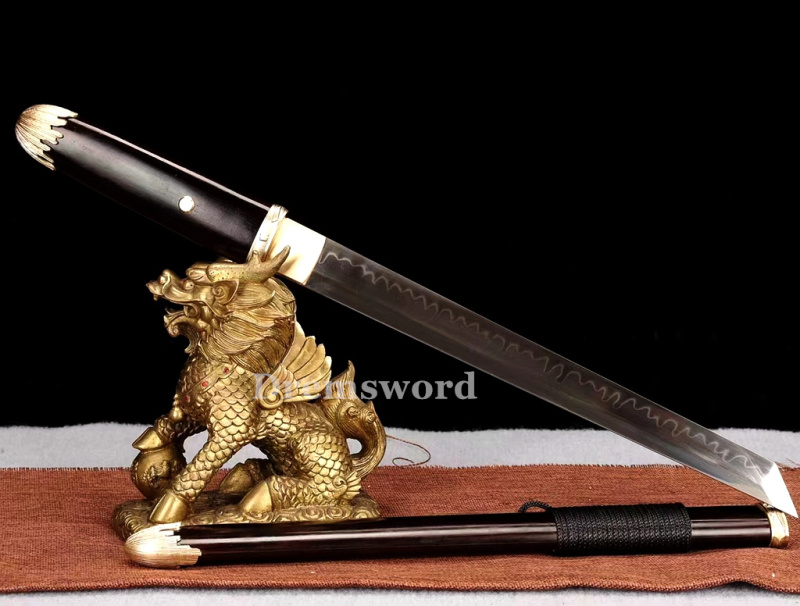 High quality Clay tempered T10 steel tanto Chinese tang dynasty dao Shirasaya sword full tang sharp Drem6209