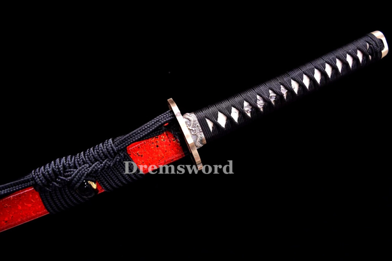 Handmade Clay tempered T10 Steel Japanese Samurai Katana Sword  full tang battle ready sharp Real hamon Drem6203