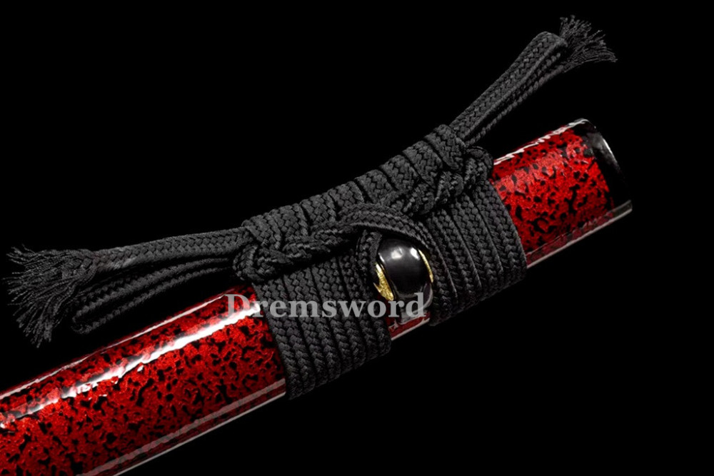 Handmade Clay tempered T10 Steel Japanese Samurai Katana Sword  full tang battle ready sharp Real hamon Drem6201