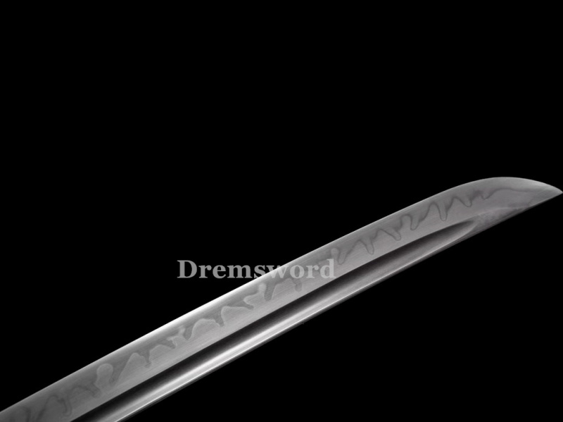 Handmade Clay tempered T10 Steel Japanese Samurai Katana Sword  full tang battle ready sharp Real hamon.Drem6200