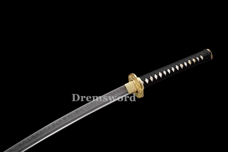 Handmade Clay tempered T10 Steel Japanese Samurai Katana Sword  full tang battle ready sharp Real hamon.Drem6200