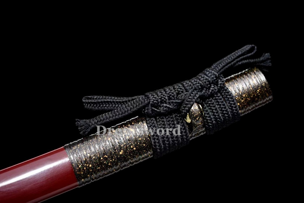 Handmade Clay tempered T10 Steel Japanese Samurai Katana Sword  full tang battle ready sharp Real hamon.Drem6200