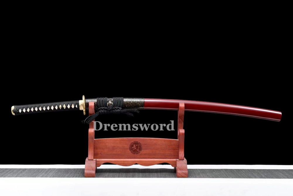 Handmade Clay tempered T10 Steel Japanese Samurai Katana Sword  full tang battle ready sharp Real hamon.Drem6200