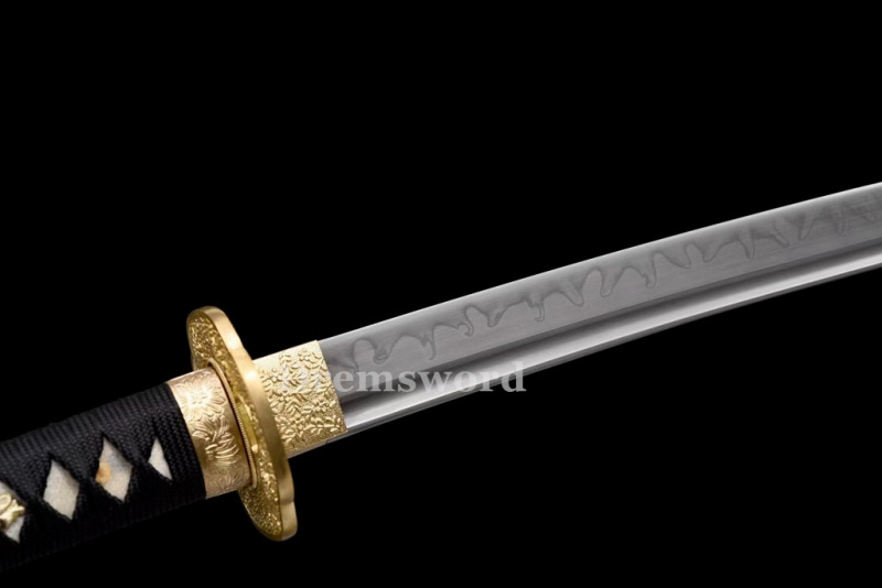 Handmade Clay tempered T10 Steel Japanese Samurai Katana Sword  full tang battle ready sharp Real hamon.Drem6200