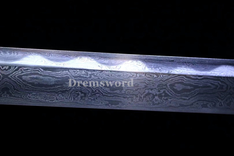 Hand made Folded steel clay tempered Japanese Samurai Sword Wakizashi sharp blade Drem 762