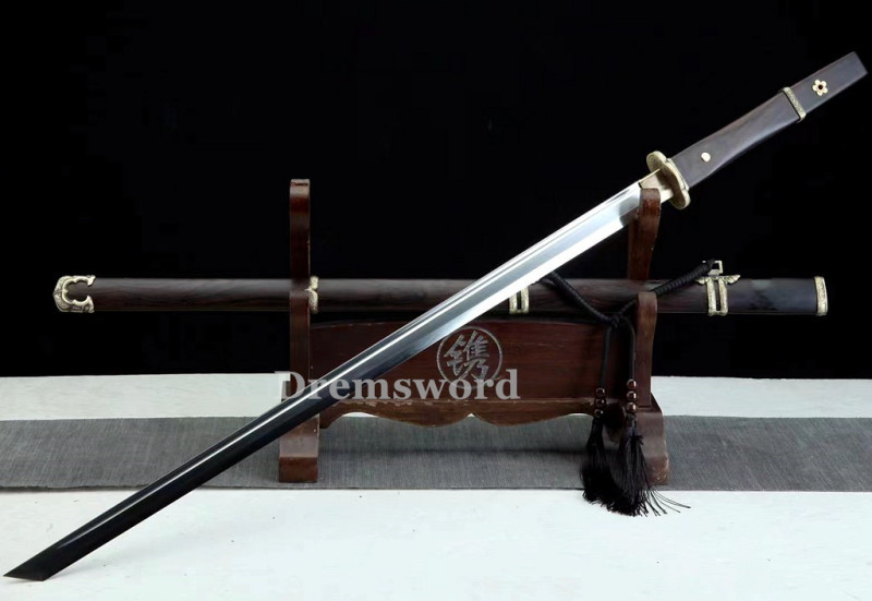 Hand made Folded steel clay tempered Chinese Tang Dynasty dao  Sword  battle ready sharp blade Drem 770