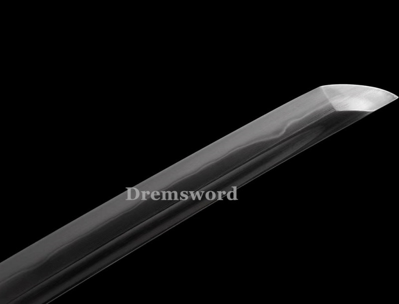 Hand made Folded steel clay tempered Japanese katana samurai Sword  sharp blade Drem 773