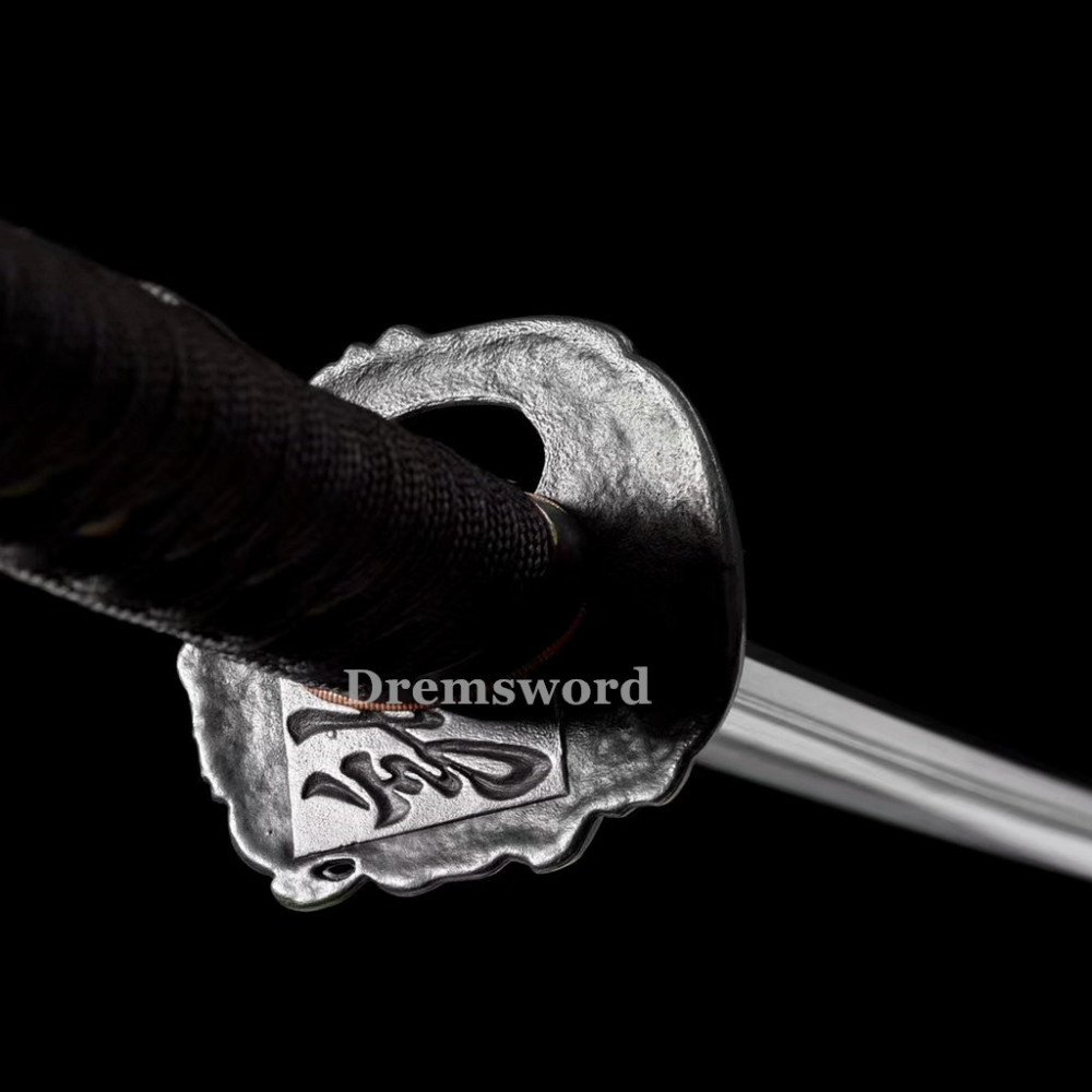 Hand made Folded steel clay tempered Japanese katana samurai Sword  sharp blade Drem 773