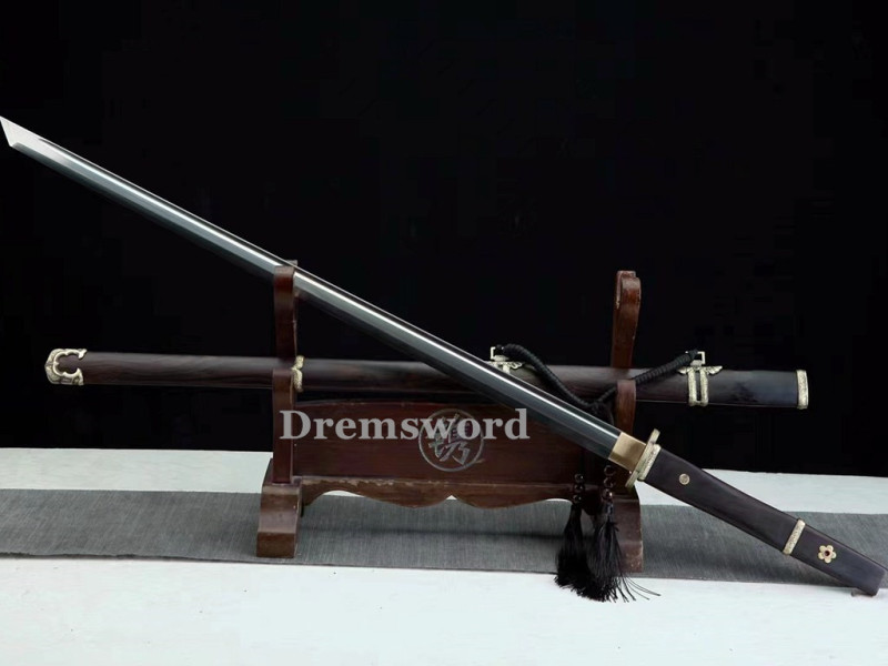 Hand made Folded steel clay tempered Chinese Tang Dynasty dao  Sword  battle ready sharp blade Drem 770