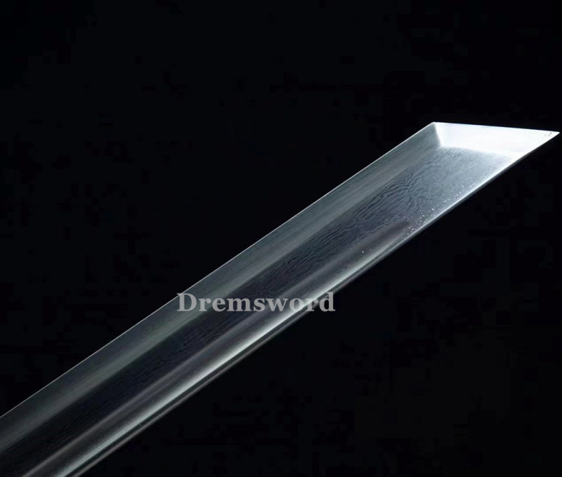 Hand made Folded steel clay tempered Chinese Tang Dynasty dao  Sword  battle ready sharp blade Drem 770