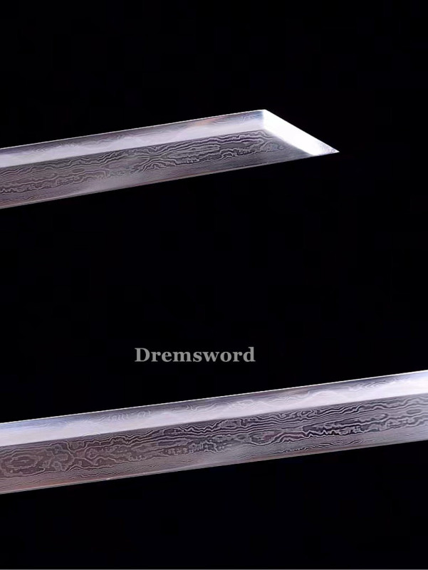 Hand made Folded steel clay tempered Chinese Tang Dynasty dao  Sword  battle ready sharp blade Drem 768