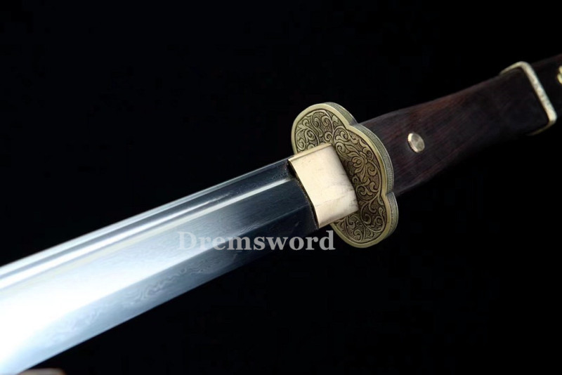 Hand made Folded steel clay tempered Chinese Tang Dynasty dao  Sword  battle ready sharp blade Drem 770