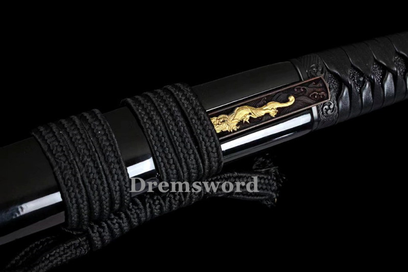 Handmade Clay tempered T10 Steel Japanese Samurai Wakizashi Sword  full tang battle ready sharp Real hamon.Drem6212