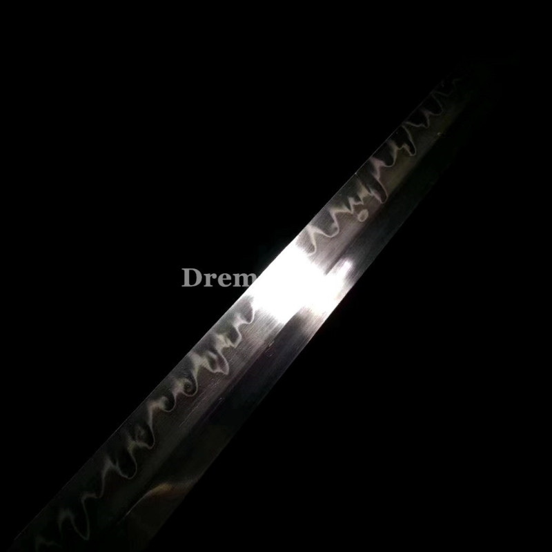 Handmade Clay tempered T10 Steel  Chinese Tang Dynasty dao mini knife  tanto Sword  full tang sharp .Drem6217