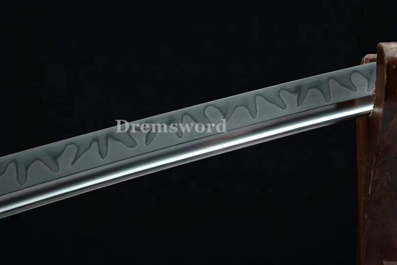 Handmade Clay tempered T10 Steel Japanese Samurai Katana Sword  full tang battle ready sharp Real hamon.Drem6213