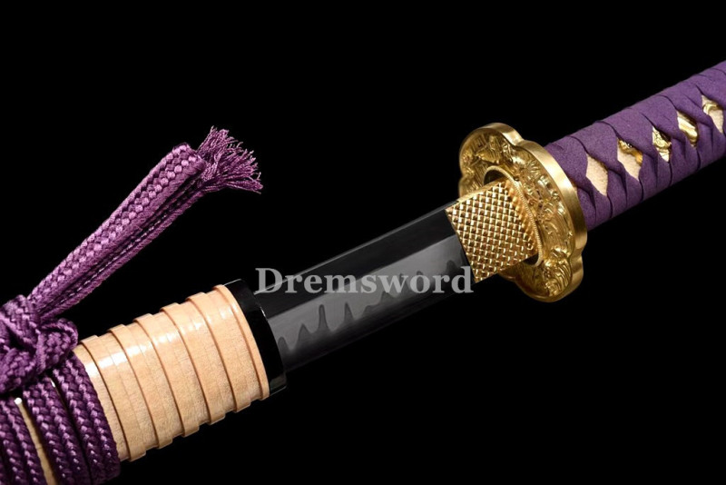 Handmade Clay tempered T10 Steel Japanese Samurai Katana Sword  full tang sharp Genuine Yokote.Drem6216