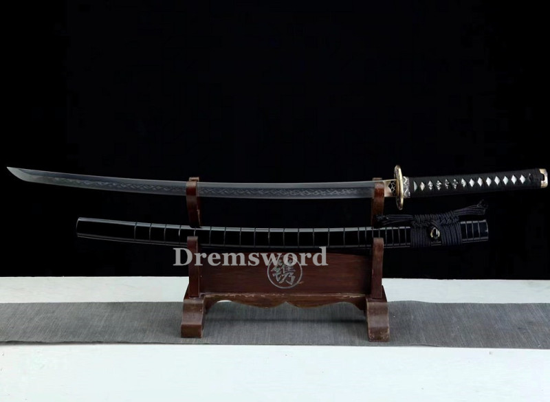 Handmade Clay tempered T1095 Steel Japanese Samurai katana Sword  full tang battle ready sharp Real hamon Drem6232