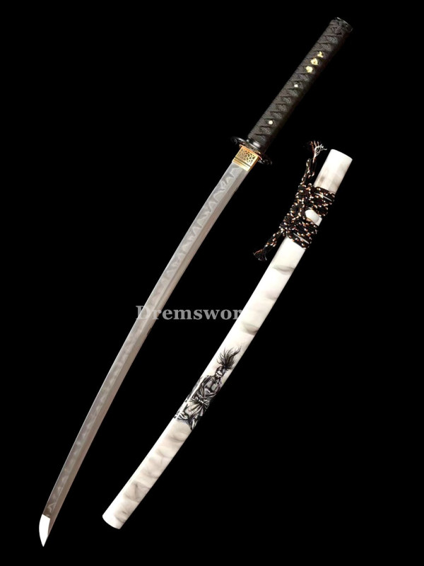 Handmade Clay tempered T10 Steel Japanese Samurai katana Sword  full tang battle ready sharp Real hamon Drem6233