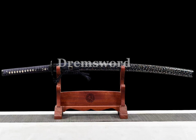 Handmade Clay tempered T10 Steel Japanese Samurai Katana Sword  full tang sharp.Drem6224.