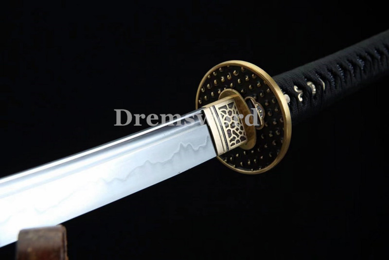 Handmade Clay tempered T10 Steel Japanese Samurai Katana Sword  full tang sharp Drem6223.