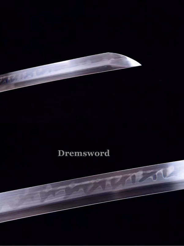 Handmade Clay tempered T10 Steel Japanese Samurai katana Sword  full tang battle ready sharp Real hamon.Drem6228