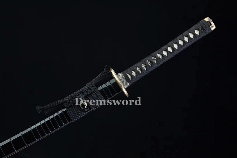 Handmade Clay tempered T1095 Steel Japanese Samurai katana Sword  full tang battle ready sharp Real hamon Drem6232