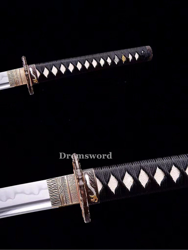 Handmade Clay tempered T10 Steel Japanese Samurai Katana Sword  battle ready full tang sharp.Drem6226.