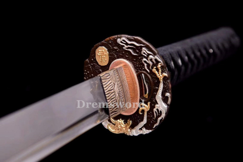 Handmade Clay tempered T10 Steel Japanese Samurai Katana Sword  battle ready full tang sharp.Drem6226.