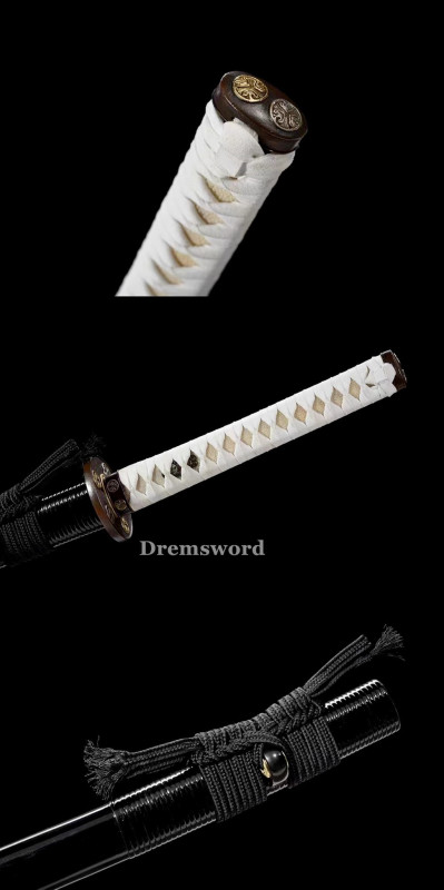 Handmade Clay tempered T10 Steel Japanese Samurai katana Sword  full tang battle ready sharp Real hamon.Drem6229