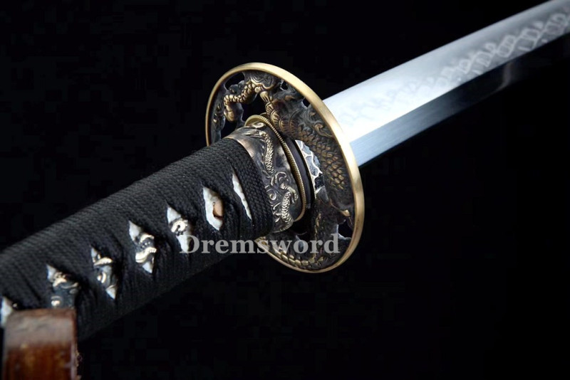 Handmade Clay tempered T1095 Steel Japanese Samurai katana Sword  full tang battle ready sharp Real hamon Drem6232