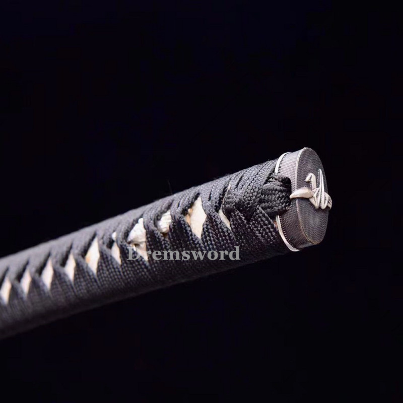 Handmade Clay tempered T10 Steel Japanese Samurai Katana Sword  full tang sharp.Drem6225.