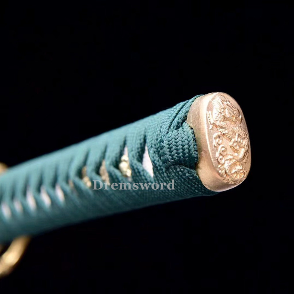 Handmade Clay tempered T10 Steel Japanese Samurai katana Sword  full tang battle ready sharp Real hamon.Drem6228