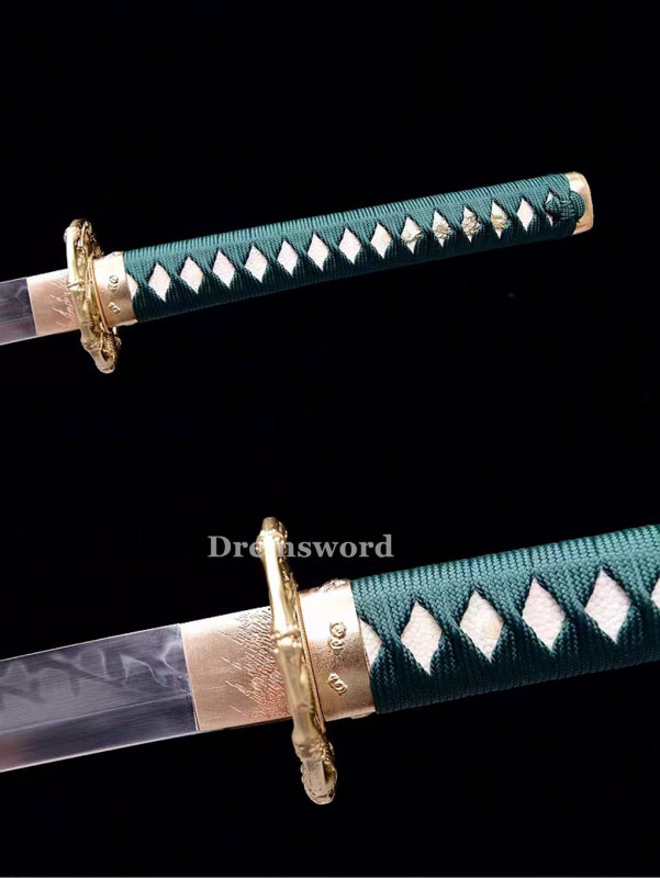 Handmade Clay tempered T10 Steel Japanese Samurai katana Sword  full tang battle ready sharp Real hamon.Drem6228