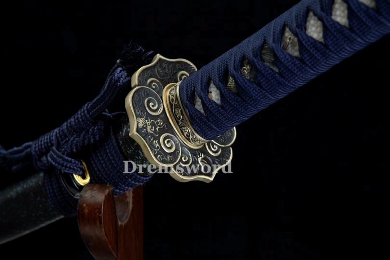 Handmade Clay tempered T1095 Steel Japanese Samurai katana Sword  full tang battle ready sharp Real hamon Drem6231