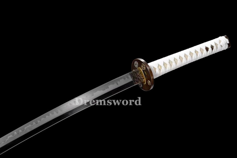 Handmade Clay tempered T10 Steel Japanese Samurai katana Sword  full tang battle ready sharp Real hamon.Drem6229