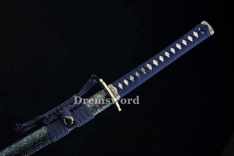 Handmade Clay tempered T1095 Steel Japanese Samurai katana Sword  full tang battle ready sharp Real hamon Drem6231