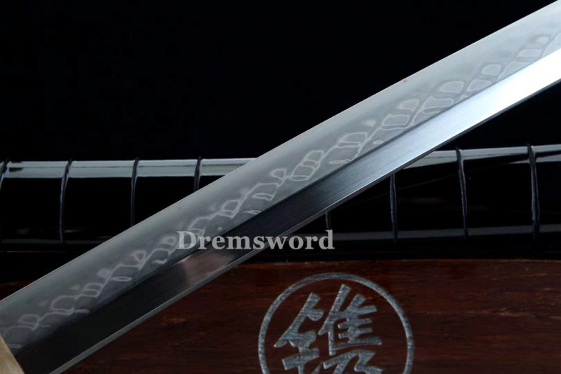Handmade Clay tempered T1095 Steel Japanese Samurai katana Sword  full tang battle ready sharp Real hamon Drem6232