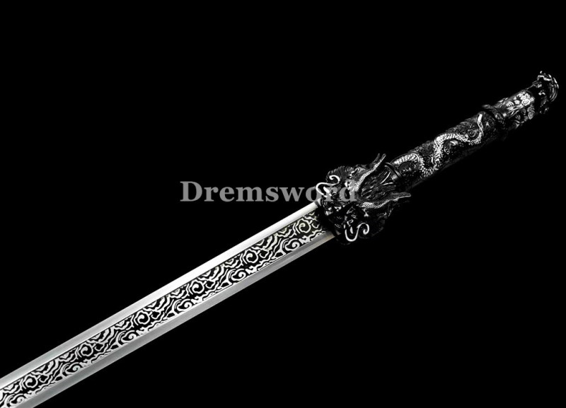 1095 High quality  Carbon Steel Chinese JIAN龙王剑 Sword Full Tang Sword Battle Ready Real Sharp Drem2112.