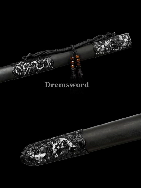 1095 High quality  Carbon Steel Chinese JIAN龙王剑 Sword Full Tang Sword Battle Ready Real Sharp Drem2112.