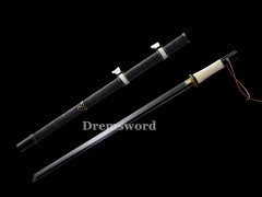 handmade Shihozume steel black Chinese Tang Dynasty dao 唐横刀Sword Kiriha Zukuri sharp full tang .