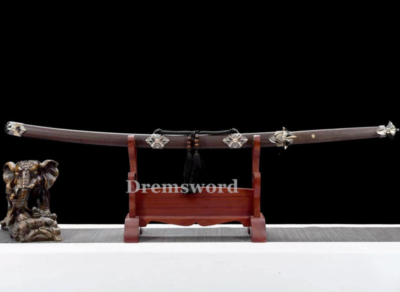 1095 High quality  Carbon Steel  Chinese tang dynasty jian Sword  Full Tang Sword Battle Ready Real Sharp Drem-V3106
