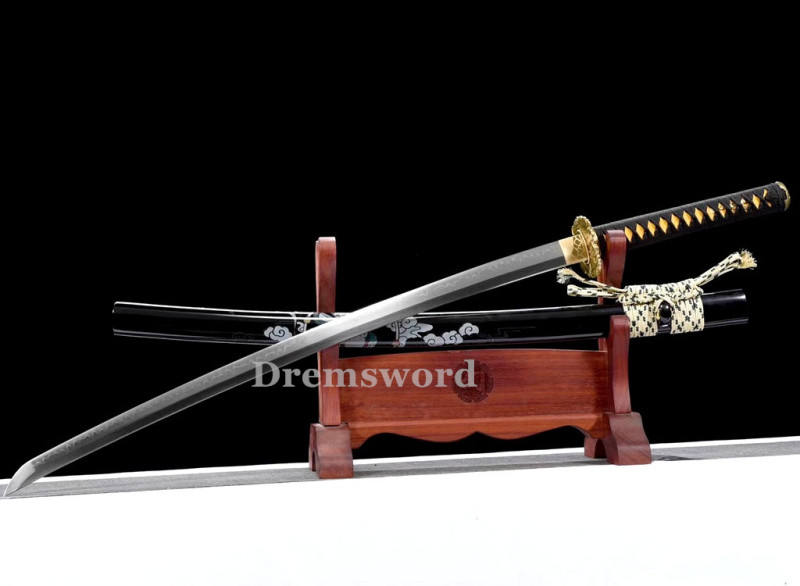 Handmade Clay tempered T10 Steel Japanese Samurai katana Sword  full tang battle ready sharp Real hamon DremV4166