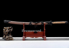 1095 High quality  Carbon Steel 绣春刀 Chinese tang dynasty dao Sword Full Tang Sword Battle Ready Real Sharp black blade Unokubi Zukuri.
