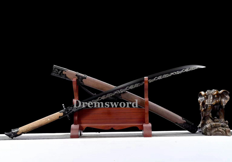 1095 High quality  Carbon Steel 绣春刀 Chinese tang dynasty dao Sword  Full Tang Sword Battle Ready Real Sharp Drem-V3107