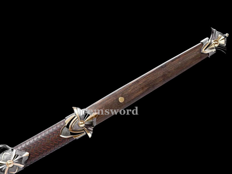 1095 High quality  Carbon Steel  Chinese tang dynasty jian Sword  Full Tang Sword Battle Ready Real Sharp Drem-V3106