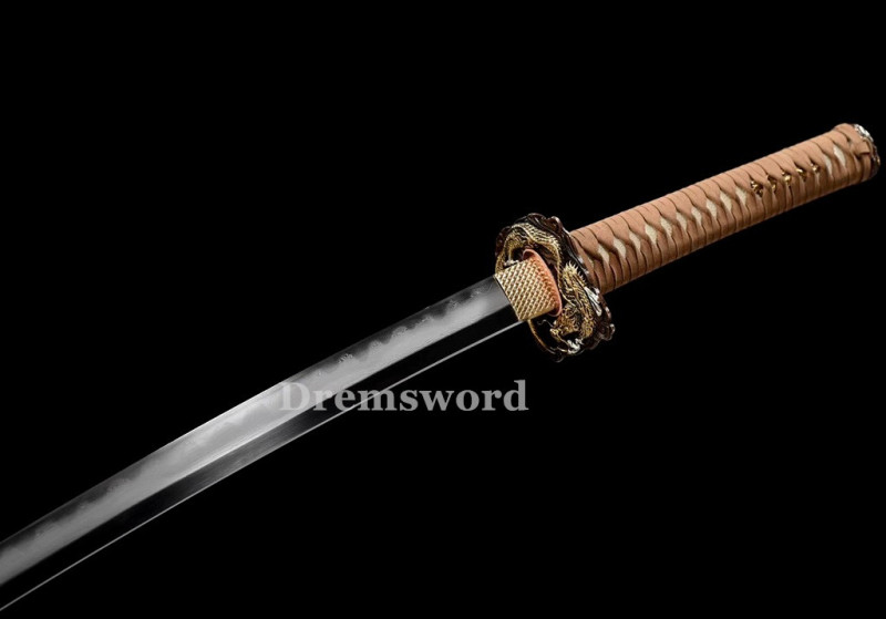 Handmade damascus folded steel  japanese samurai katana battle ready  real sharp sword  DremV2108.